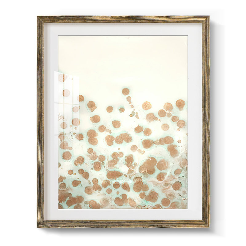Reproduction d'une étude de suspension en bronze II encadrée sur papier, Noyer