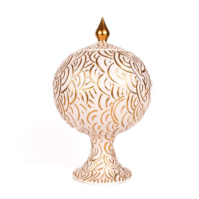 Ribbed Handmade Ceramic Jar