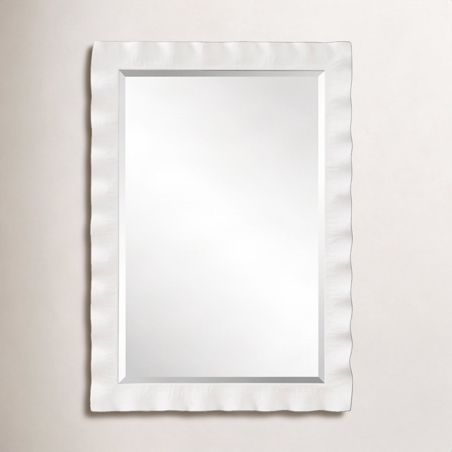 Edith 28" Accent Mirror, White