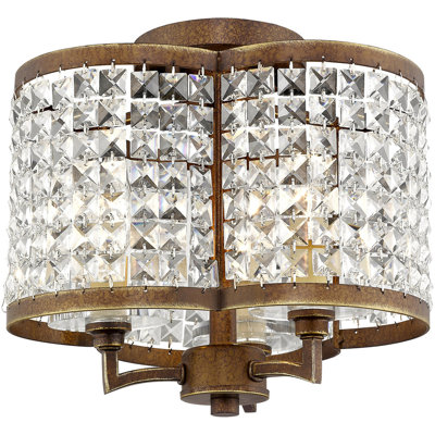 Treska Crystal Semi Flush Mount