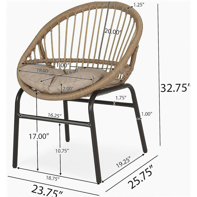 Chaise Edgar (ensemble de 2)