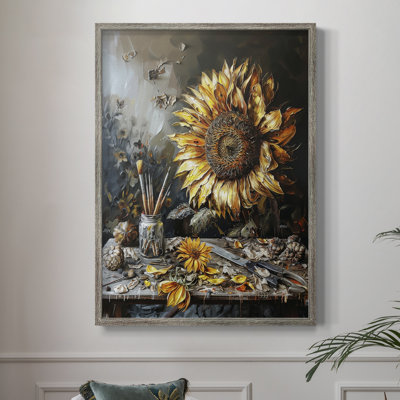 Impression encadrée FLORAL Series D - bois massif