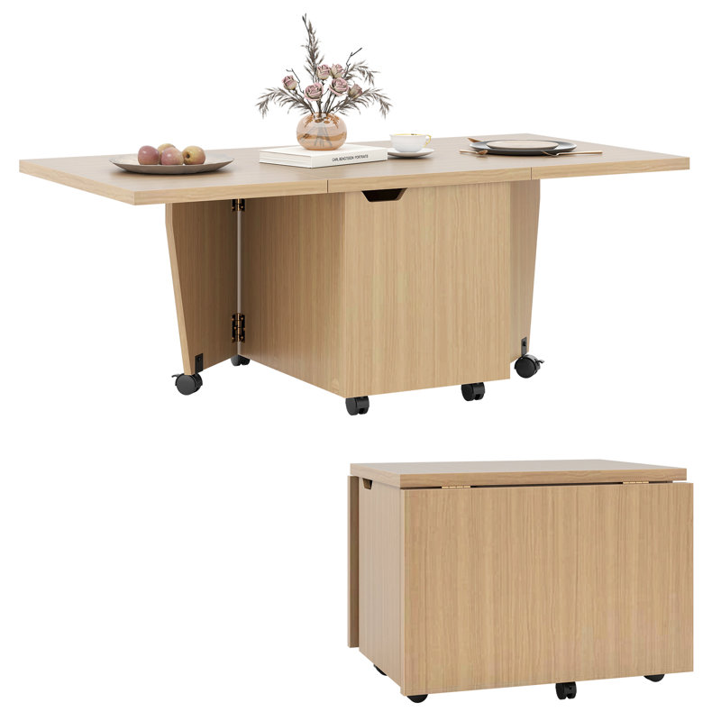 Coffee Table with Storage, Oak Wood