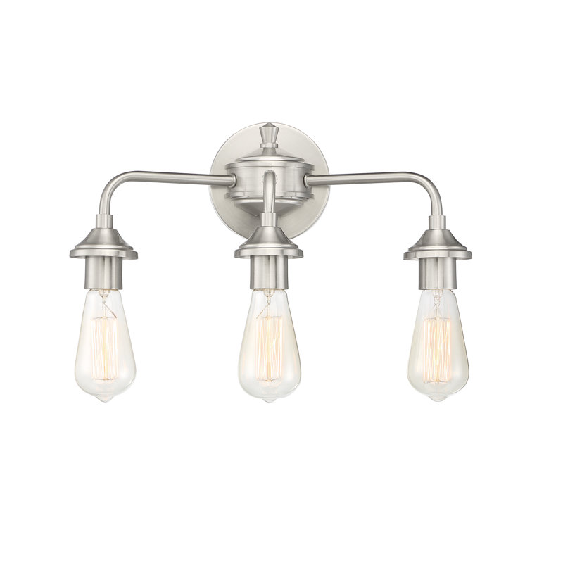 Éclairage pour meuble-lavabo 3 lumières Upney, Nickel poli brossé