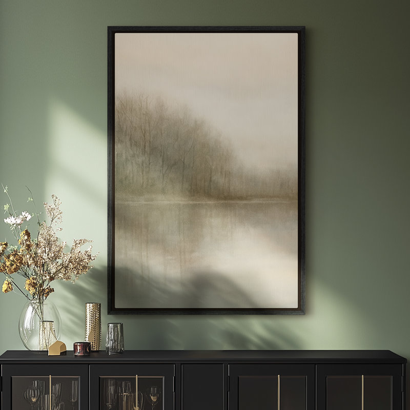 Framed Canvas Wall Art - Vintage Abstract Wall Prints for Bedroom - 24"x36", Black