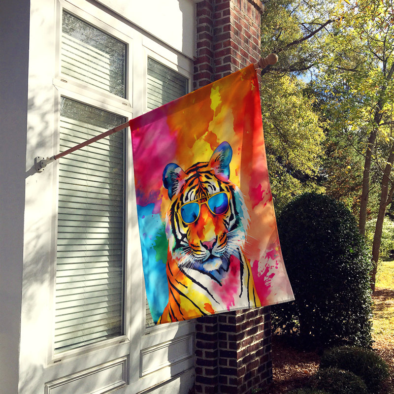 Drapeau de maison de tigre du Bengale hippie