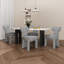 Ensemble de 4 chaises de salle à manger rembourrées modernes en chenille 22,1 po -784514338