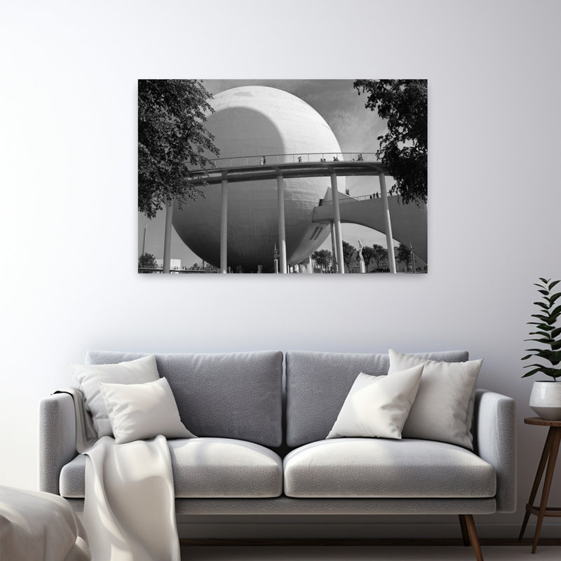 «1930 Perisphère 1939 New York World's Fair Classic Modern Retro Architecture City Art mural, H 32 po x l 48 po
