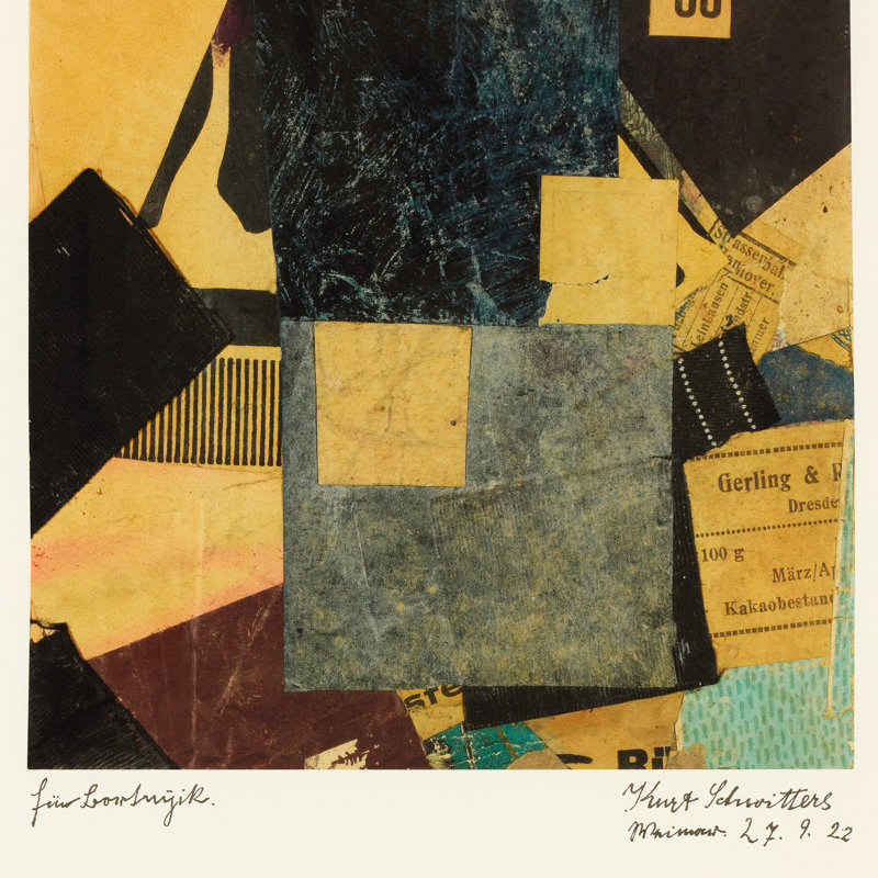 Merz Composition by Kurt Schwitters, 18"H x 14.5"W