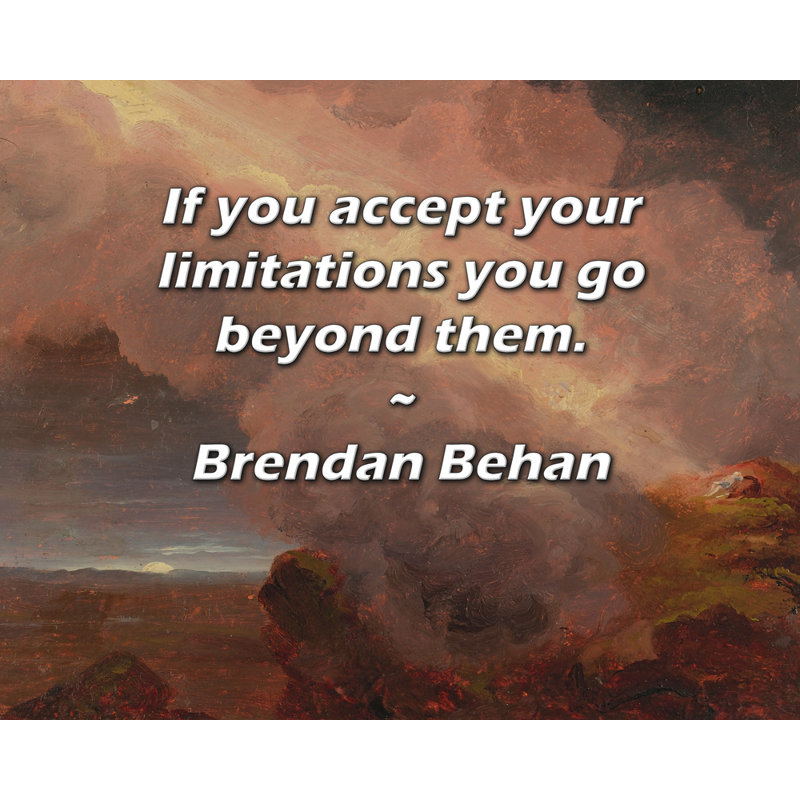 Trinx Gallery Wrapped Canvas By Brendan Behan: "If you accept your limitations you go beyond