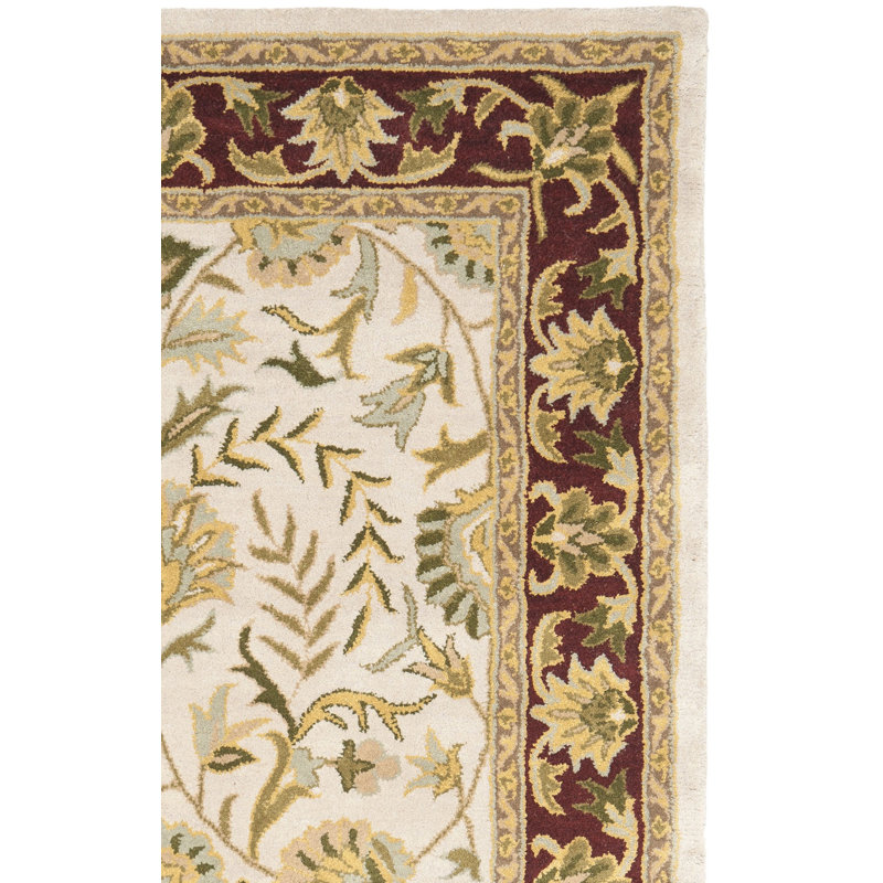 Anotida Hand Tufted Wool Oriental Rug, Rectangle 4' x 6'