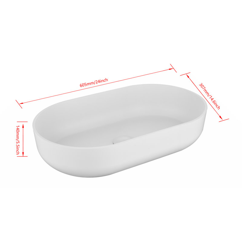 Wenty 14'' ABS Circular Bathroom Sink