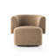 Centrale Tybalt Swivel Chair - Sheepskin Camel-344650424