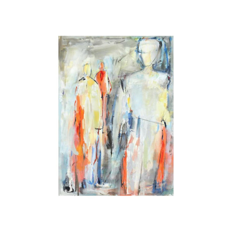 Wanderers I Painting by Elena Carlie, 65" H x 47" W x 1.5" D, Outdoor