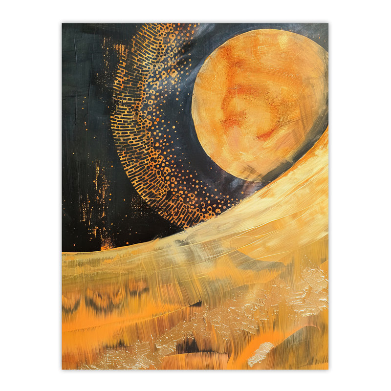 Abstract Sunrise Oil Painting Wall Art Print