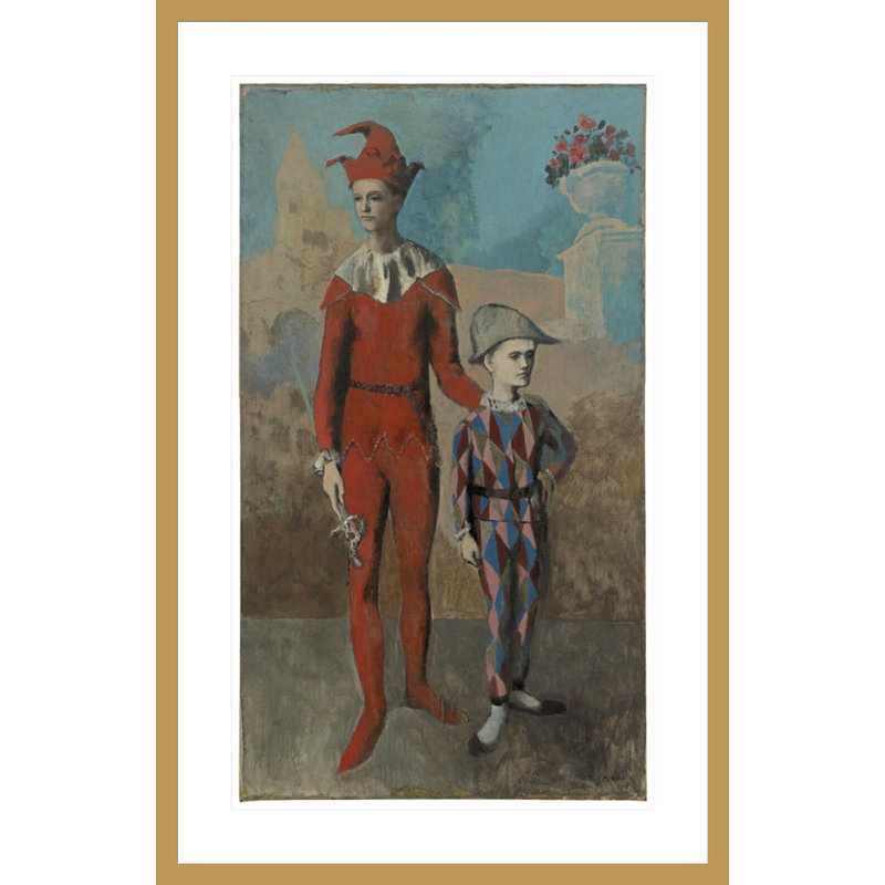 Acrobate et jeune arlequin par Pablo Picasso, impression giclée sur cadre, H 41,5 po x l 26,86 po