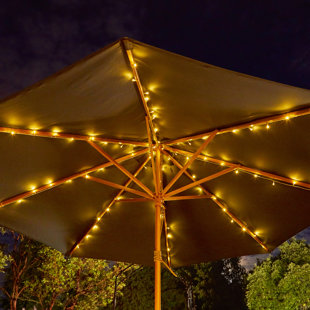 160 LED Solar Parasol Light in Warm White