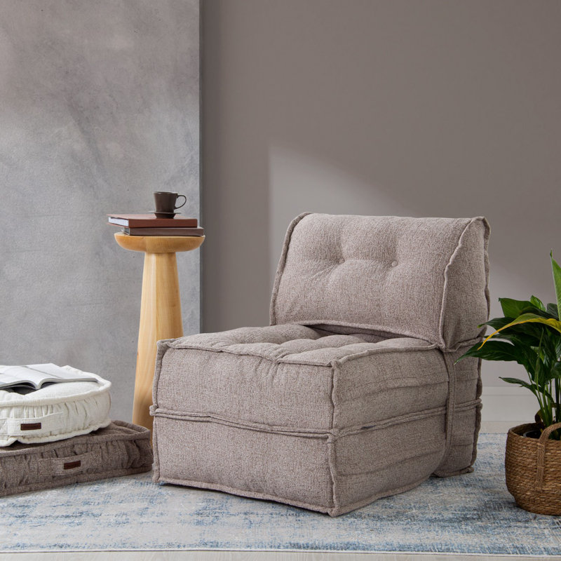 Allinson 65cm Upholstered Futon, Light Brown