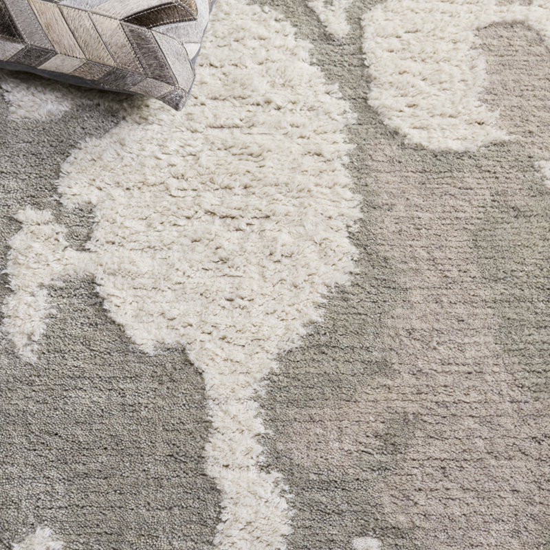 Casablanca Hand Tufted Wool Abstract Indoor Rug, Rectangle 4' x 6'