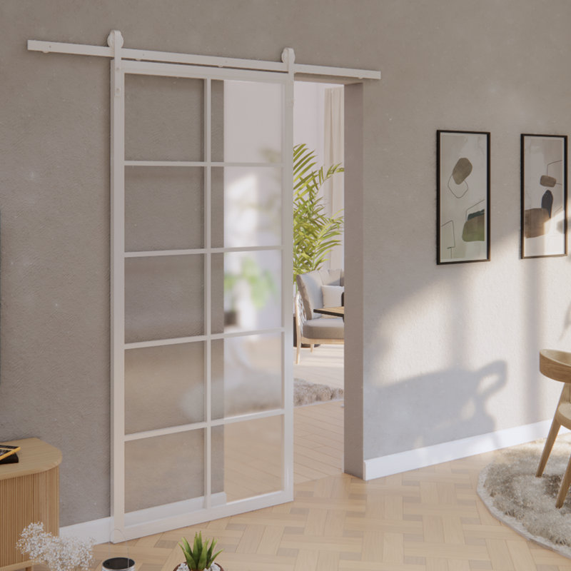 Sliding Glass Barn Door, Frosted