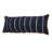 Navy Blue/White Striped Jute Bordered Lumbar Pillow Cover-349690815