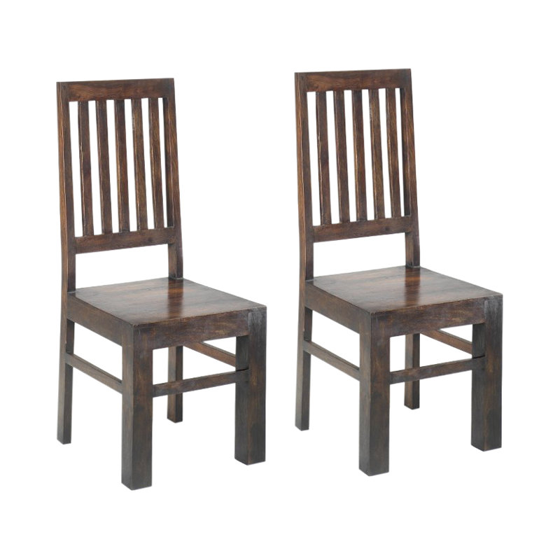 Mathilda Solid Sheesham Dining Chair, Dark Colour