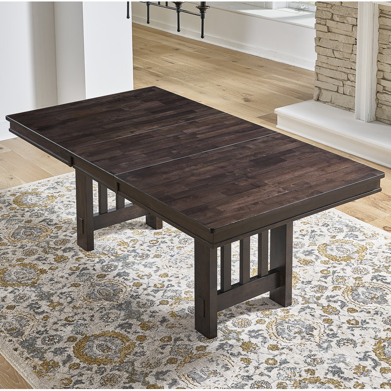Rumbell Extendable Solid Wood Dining Table, Warm Gray, Standard Height (30" Height), Warm Gray
