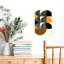 Orange Black Geometric Pattern Abstract Modern Retro Wall Art Print by Petr Strnad - Wrapped Canvas Print-295571709