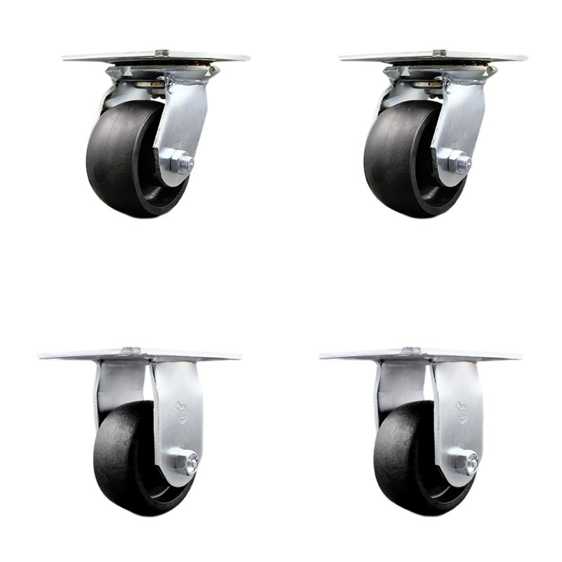 4 Piece Glass Filled Nylon Caster Set