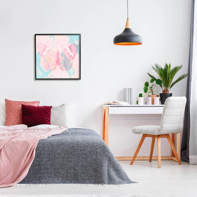 Art mural texturé giclée marbré par Daphne Polselli, H 24 po x l 24 po x P 1,5 po, Cadre noir