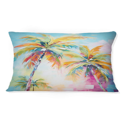 Popart Palm Trees III - Palms & Palm Trees Printed Throw Pillow