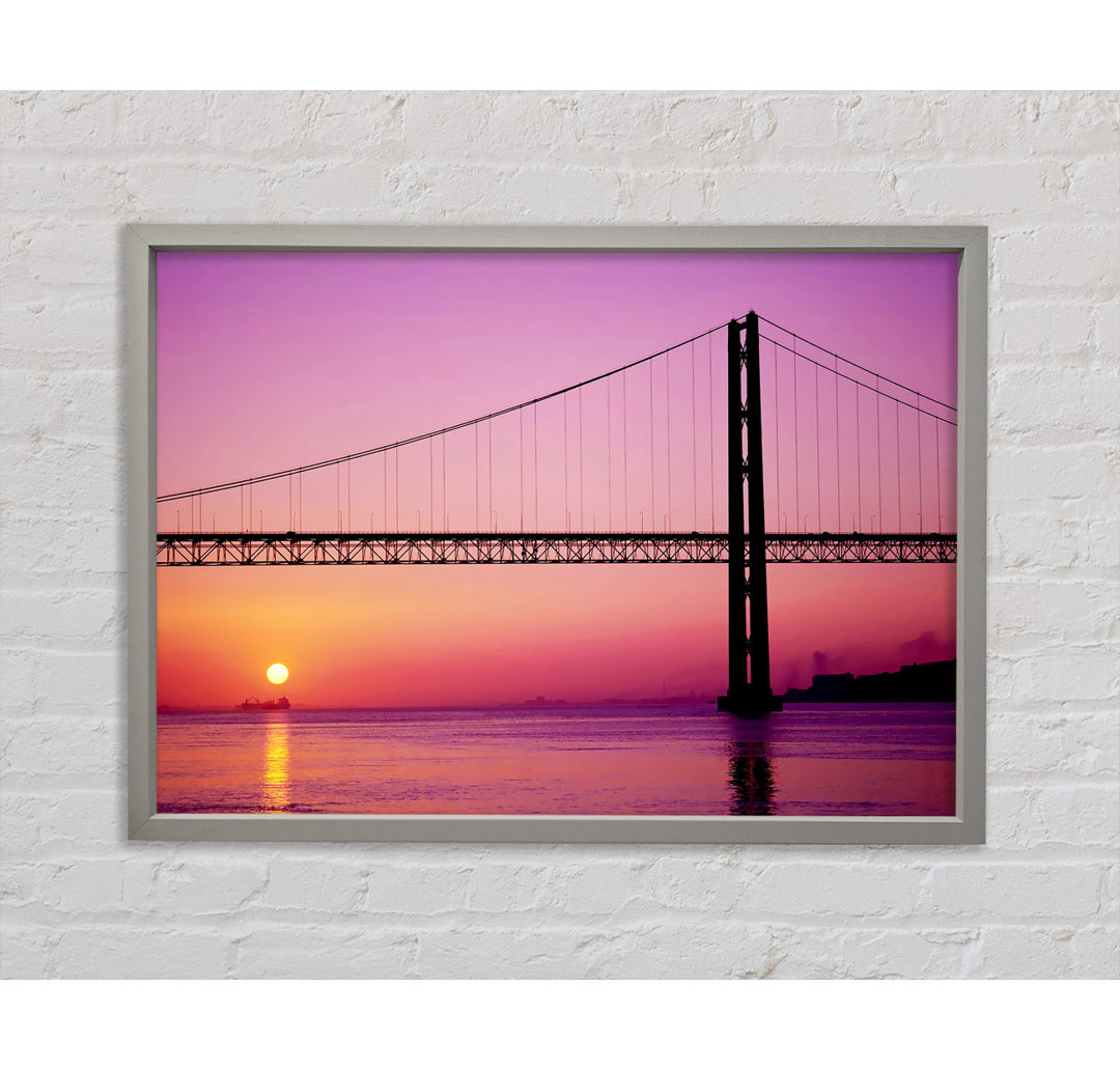 Sunset Bridge Gerahmter Druck Wandkunst