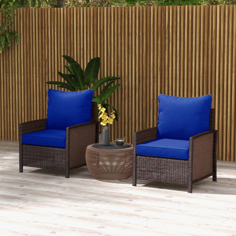 Coussin et coussin d'extérieur bleu marine, 4 places, pour relaxer confortablement