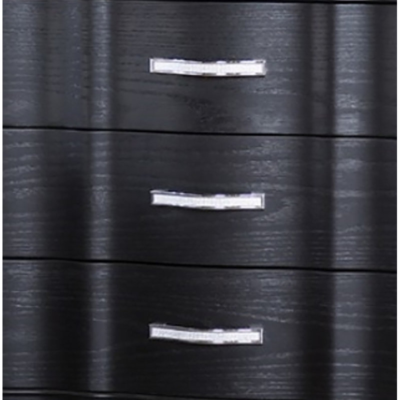 Commode 5 tiroirs Nolaine, Noir