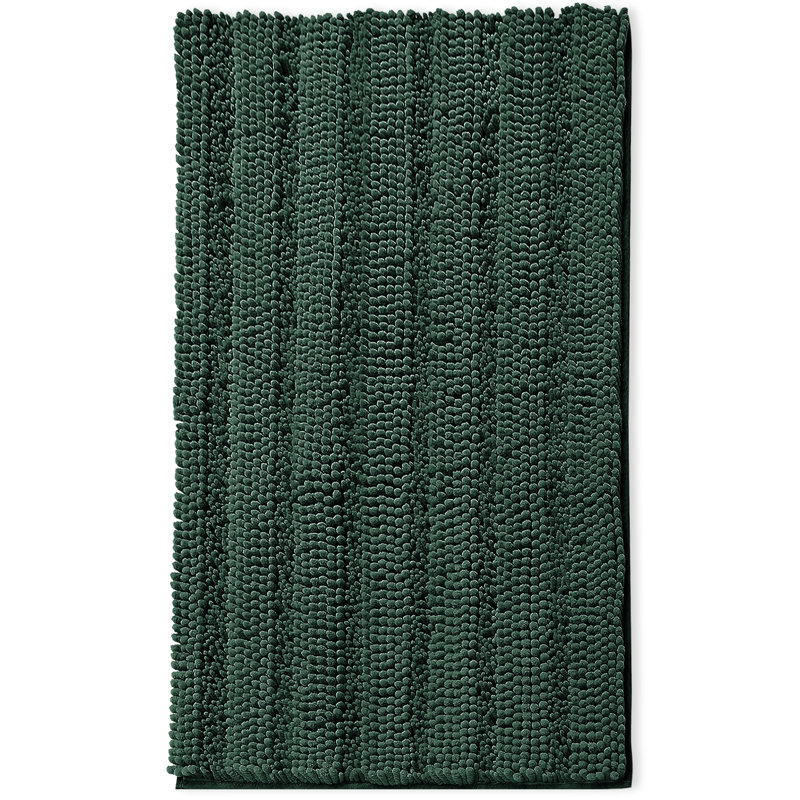 Clara Clark Chenille Extra Soft And Absorbent Bath Mat., Hunter Green