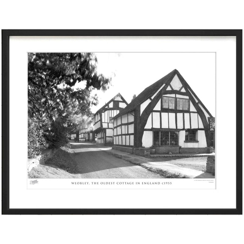 Weobley, The Oldest Cottage In England C1955 by Francis Frith - Single Picture Frame Print, 40cm H x 50cm W x 2.3cm D