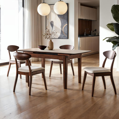Rozella 5-Piece Solid Wood Dining Table Set