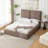 Upholstered Bed - Queen Size - Natural Performance Fabric With Recycled Polyester-1206692687