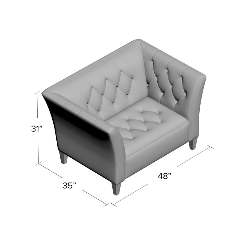 Carruth Upholstered Armchair, Vibe Haze Chenille