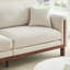  Canapé à 3 places 89,8 po en chenille minimaliste 89,8 po-609133485