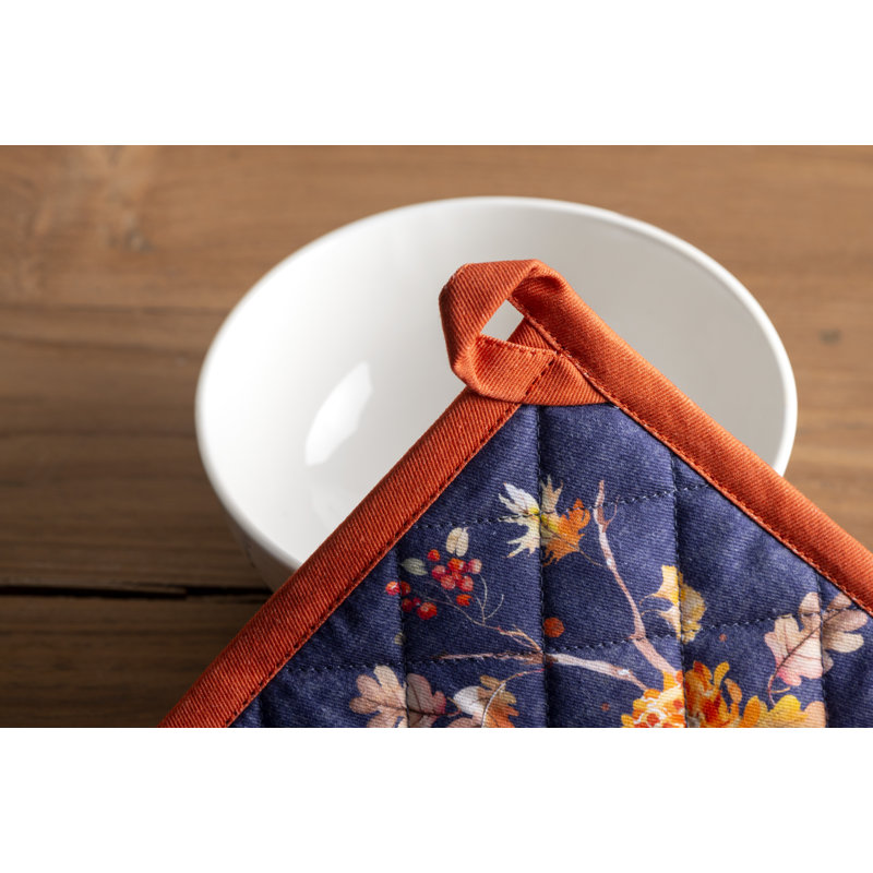Maison D' Hermine Floral Cotton Potholder & Oven Mitt Set