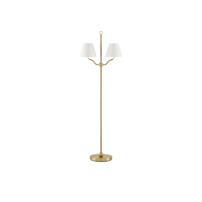 Sirocco 56'' Antique Brass Floor Lamp