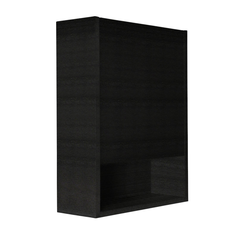 Kubista 18'' W Mirrored Medicine Cabinet,  Right Hinge, Natural Walnut