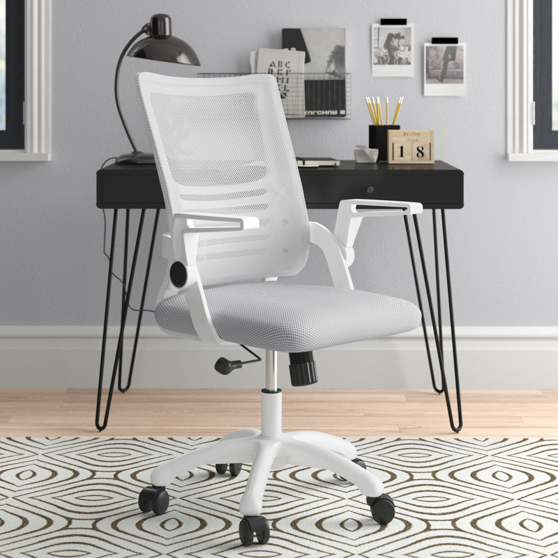 Raghi Mesh Desk Chair, White, Grey
