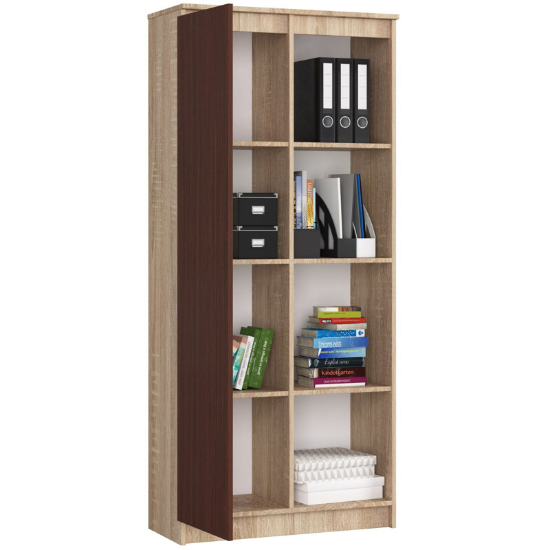 Alexondra 180cm H x 80cm W Standard Bookcase, Sonoma Oak/Venge