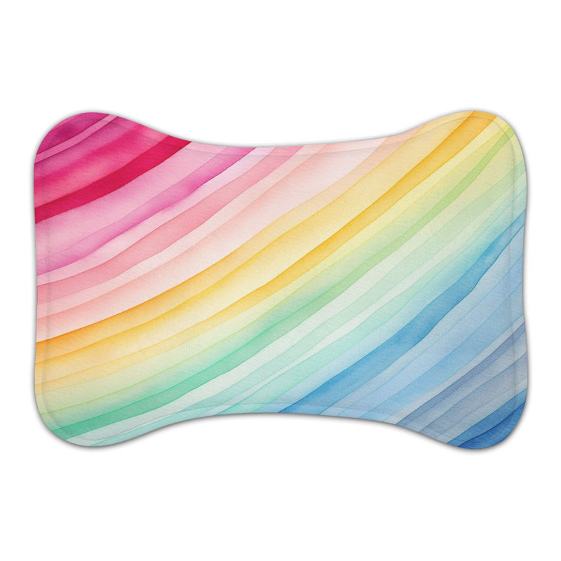 Tapis d'alimentation Rainbow Hues - 1 pièce, Moyen (18 po)