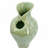 D9.8x16.5" Sage Green Sculptural Ceramic Vase