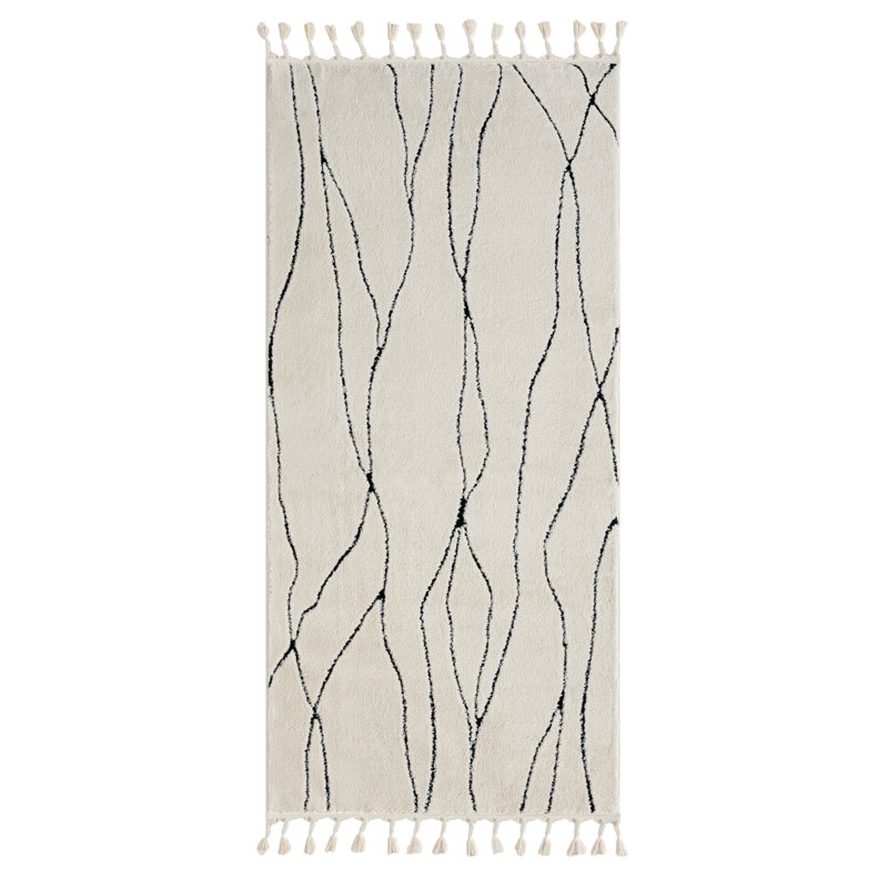 Serenity Tapis white Rug, Rectangle 100 x 200cm