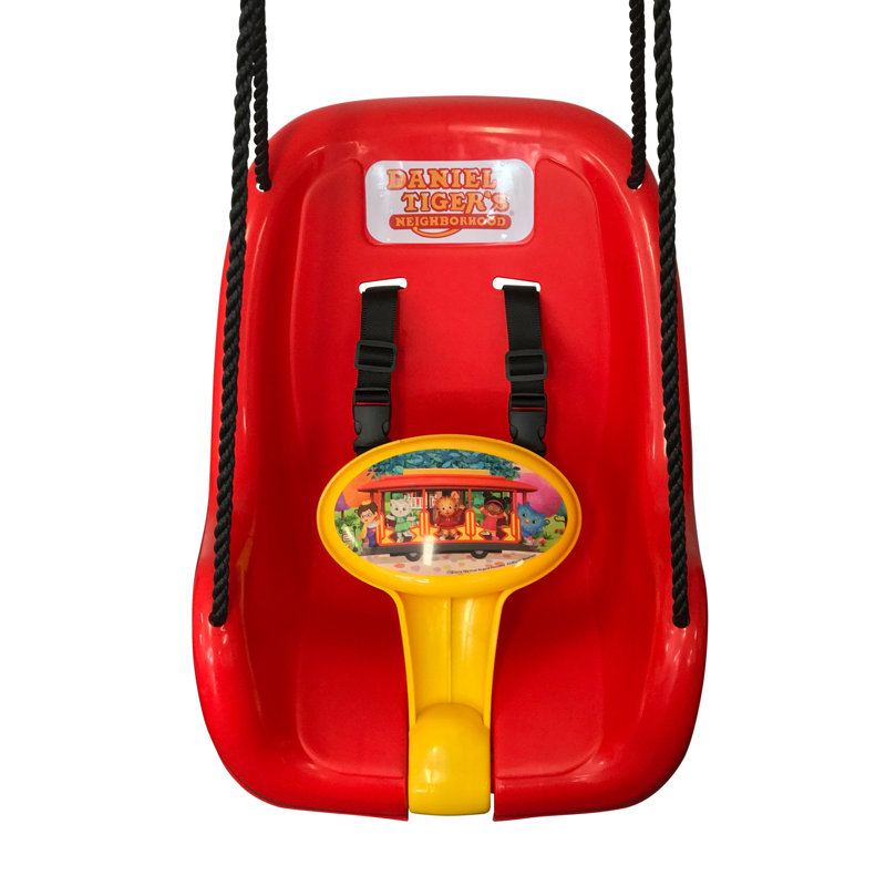 M&M Sales Enterprise Plastic Red Bucket Swing with Mounting Hangers and Chains