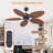 50" 5-Tropical Palm Leaf  outdoor Ceiling Fans With Remote And not Lights-1696442011
